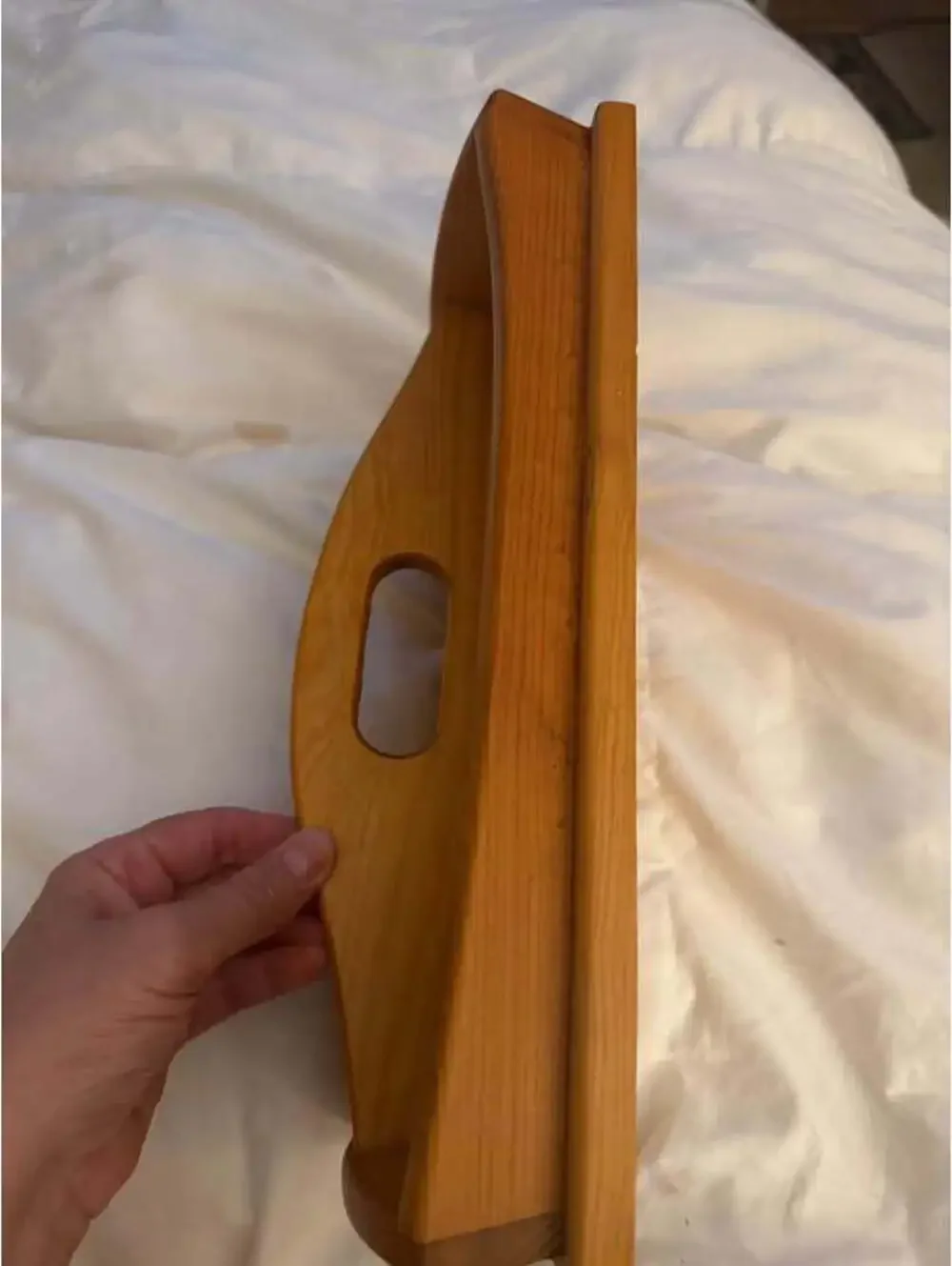 Vintage Handcrafted 2-Compartment Wooden Organizer Tray